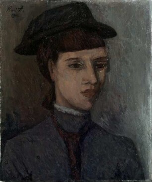 Bildnis einer Frau mit schwarzem Hut