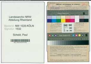 Entnazifizierung Paul Scheld , geb. 05.12.1896 (Betriebsfuehrer)
