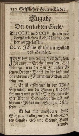 Zugabe Der verliebten Seele.