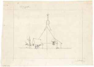 Gsaenger, Gustav; Breitbrunn / Chiemsee (Bayern); Ev. Gemeindezentrum, Ev. Erlöser Kirche - Ostseite (Ansicht)