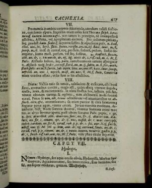 Caput VIII. Hydrops. - Caput XI. Scorbutus.