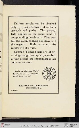 Eastman Kodak Company [Tested Chemicals]