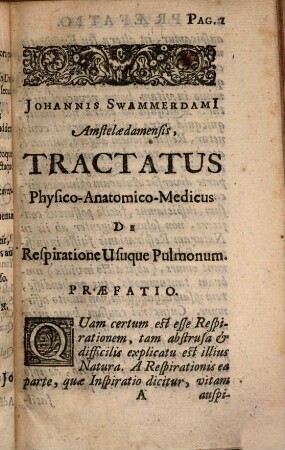 Tractatus physico-anatomico-medicus de respiratione usuque pulmonum