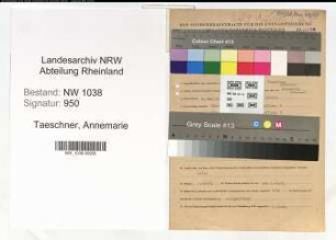 Entnazifizierung Annemarie Taeschner , geb. 08.05.1889 ()