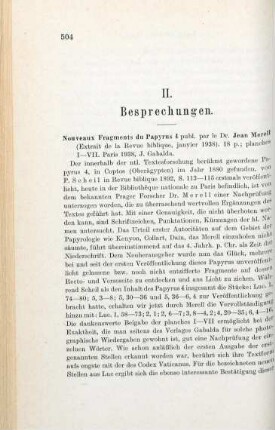 504-505 [Rezension] Merell, Jean, Nouveaux Fragments du Papyrus 4