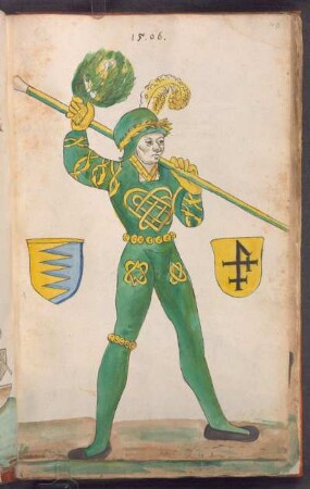 Schembartläufer mit Wappen, 1506