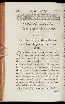 Sectio Tertia. De tuta hujus luis curatione.