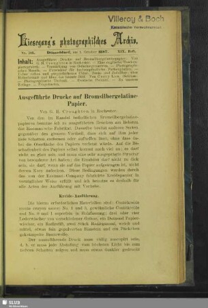Ausgeführte Drucke auf Bromsilbergelatine-Papier