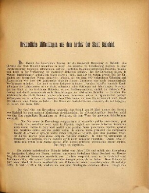 Urkundliche Mittheilung aus dem Archiv der Stadt Bielefeld