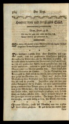Hundert drey und dreyßigstes Stück