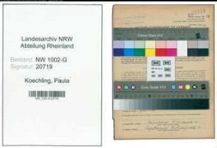 Entnazifizierung Paula Koechling, geb. 18.07.1907 (Haendlerin)