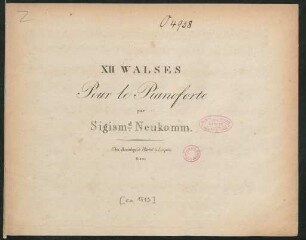 XII Walses Pour le Pianoforte