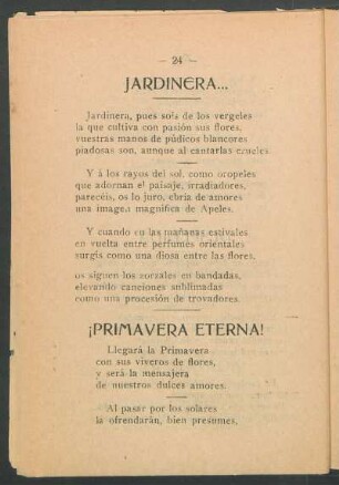 ¡Primavera eterna!