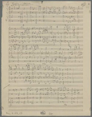 Quartets, Excerpts, vl (2), vla, vlc, op.20,1, LüdD p.445 - BSB Mus.N. 119,87 : [without title]