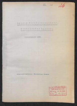 1934/35: Jahresbericht ... - 1934-35