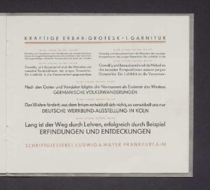 Kräftige Erbar-Grotesk I. Garnitur