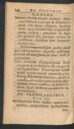 De Praedicabilibus. Cap III.