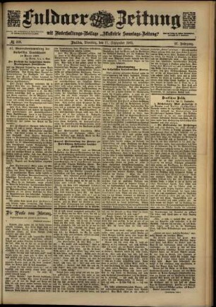 Ausgabe vom Dienstag, den 11. September 1900.