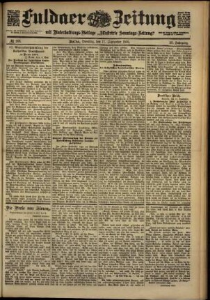 Ausgabe vom Dienstag, den 11. September 1900.