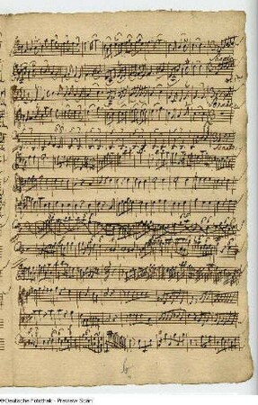 Seite 9 der Partitur: Schluß Musette, Sonate
