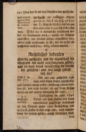 132-166, V. Rechtliches Bedenken. [...].