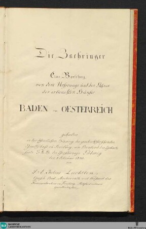 Die Zaehringer - Cod. Karlsruhe 3293 II 98 : Von dem Ursprung und den Ahnen der erlauchten Haeuser Baden und Oesterreich