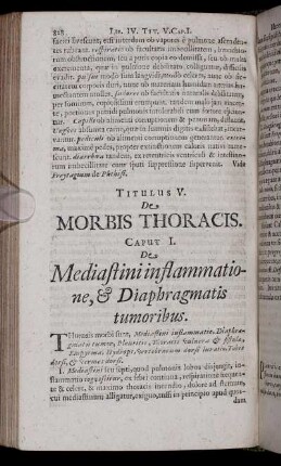 Titulus V. De Morbis Thoracis