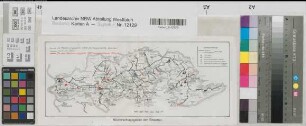 Emscher Niederschlagsgebiet mit fertiggestelltem und geplantem Streckenausbau 1926 10 km = 5,1 cm 14 x 35 Druck Oberpräsidium Münster Nr. 4787