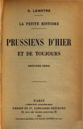 La petite histoire, 2