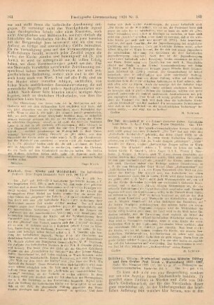 162-163 [Rezension] Dilthey, Wilhelm, Briefwechsel zwischen Wilhelm Dilthey und dem Grafen Paul Yorck v. Wartenburg 1877-1897