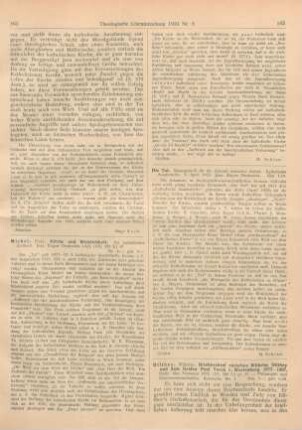 162-163 [Rezension] Dilthey, Wilhelm, Briefwechsel zwischen Wilhelm Dilthey und dem Grafen Paul Yorck v. Wartenburg 1877-1897