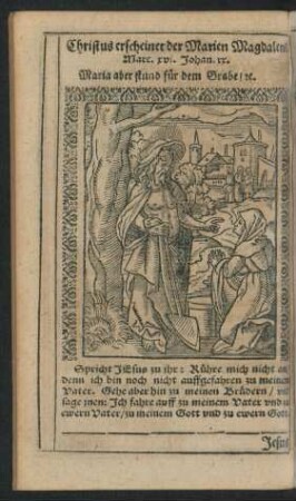 Christus erscheinet der Marien Magdalene[n]. ...
