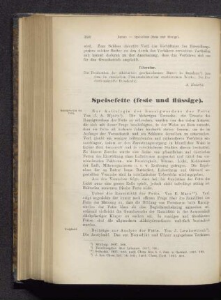 Speisefette (feste und flüssige)