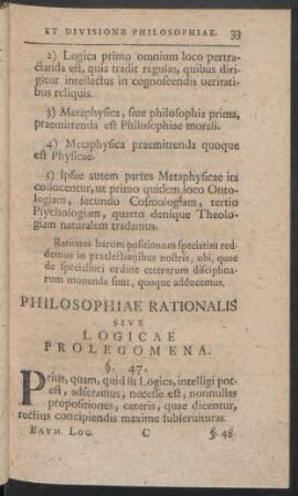 Philosophiae Rationalis Sive Logicae Prolegomena