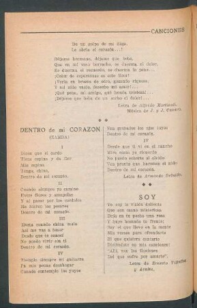 Dentro de mi corazón : (Zamba)
