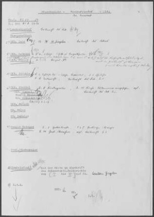 Kochersteinsfeld: Visitationsbericht mit Pfarrbericht 1956