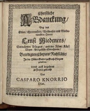 Christliche Abdanckung