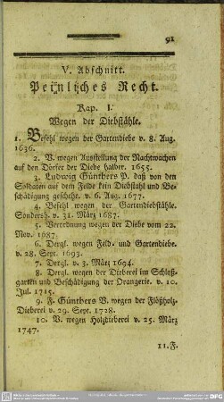 V. Abschnitt. Peinliches Recht