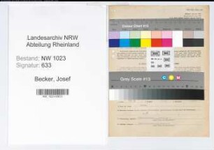 Entnazifizierung Josef Becker , geb. 29.04.1918 (Steuergehilfe)