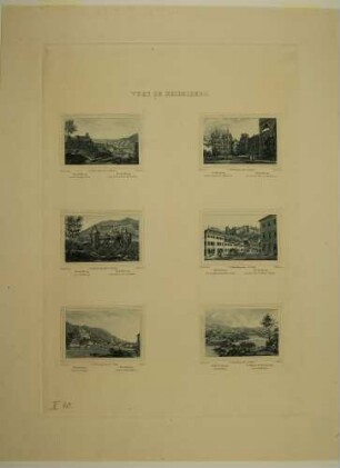 Ansichten von Heidelberg, dem Schloss und Umgebung