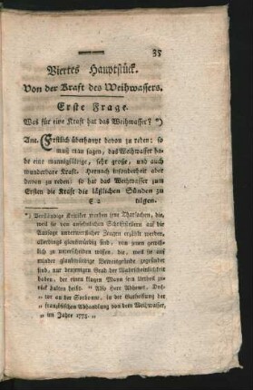 Viertes Hauptstück. Von der Kraft des Weihwassers