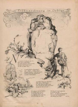 "Frühwanderung im Gebirge"