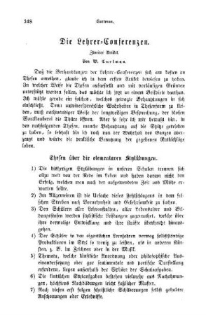 Die Lehrer-Conferenzen : zweiter Artikel