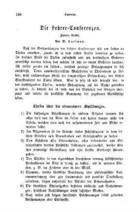 Die Lehrer-Conferenzen : zweiter Artikel