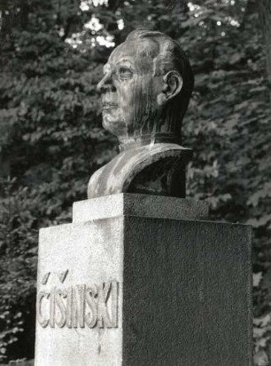 Denkmal für Jakub Bart-Cisinski : Denkmal für Jakub Bart-Cisinski. Bronzeguß auf Granitsockel. Büste. Panschwitz-Kuckau, Lippepark