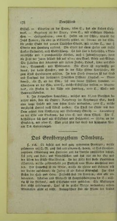 Das Großherzogthum Oldenburg