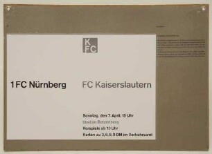 S Schriftplakat. Standardplakat eines Fußballvereins (Werkbundkiste Gute Typographie, Schautafel)