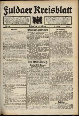 Ausgabe vom Freitag, den 26. Februar 1915.