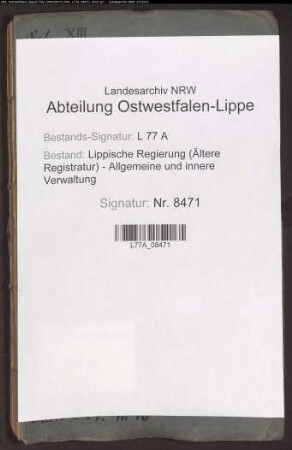 Kommunalwege(-straßen) im Amt Lage, Bd. 13