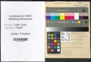 Entnazifizierung Friedrich Justen , geb. 07.08.1904 (Baecker)